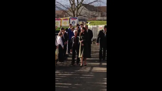 Princess Kate walks into Craigmount High School