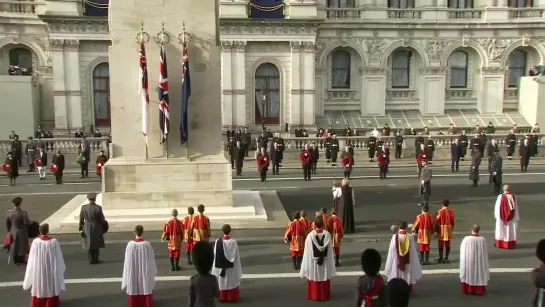 The Royal Family have attended a Remembrance Sunday service at the Cenotaph