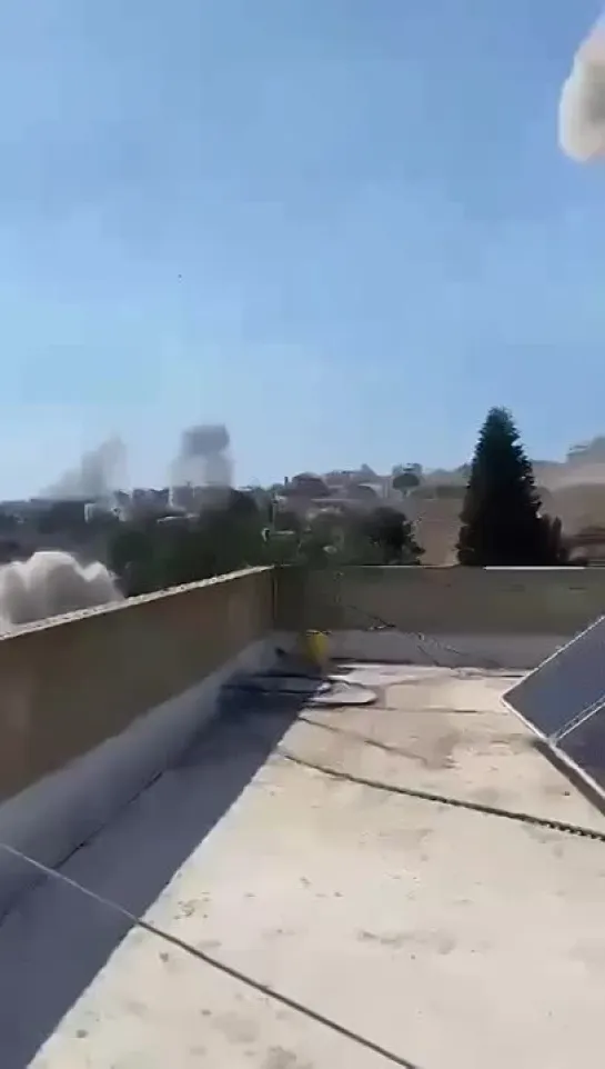 A close-up moment during today's Israeli Air Force strikes against targets in southern Lebanon