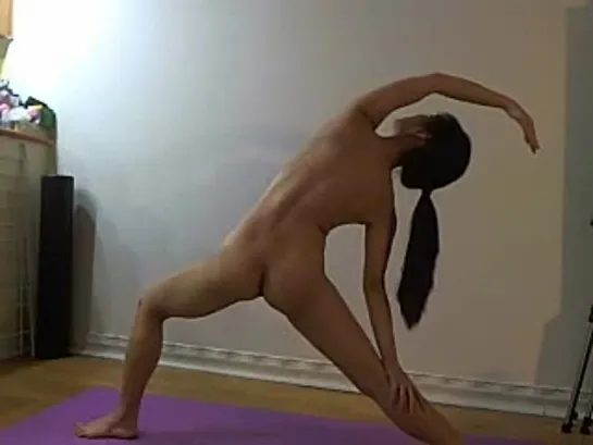 Nude Yoga. At home.