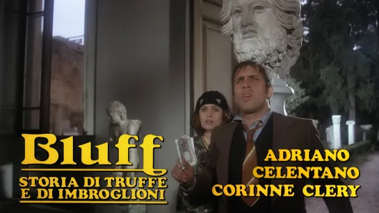 Adriano Celentano, Corinne Cléry and Anthony Quinn (Bluff, 1976)