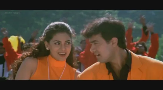 Mr Lova Lova Teri Aankhon Ka Jadu (фрагмент) - Ishq (1997) - Aamir, Juhi, Ajay, Kajol