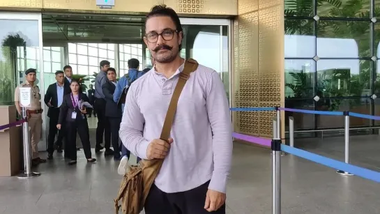 Aamir Khan spotted at Mumbai Airport