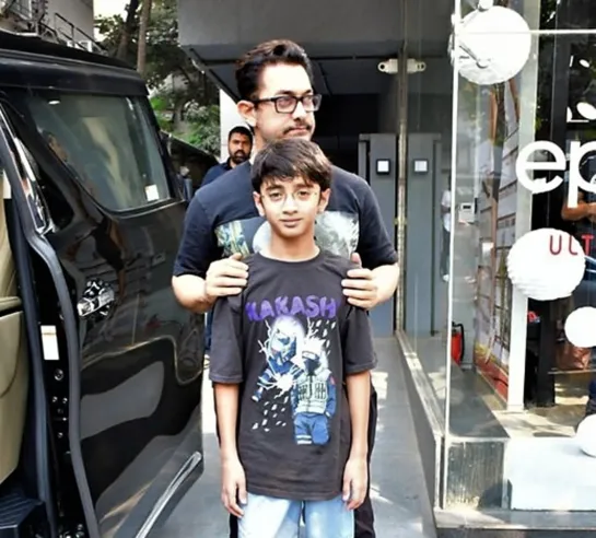 Aamir Khan with his 11 year old son Azad Rao Khan