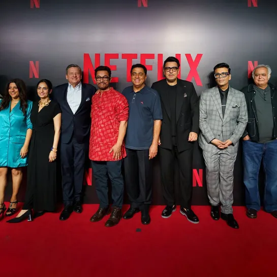 Aamir Khan,  Karan Johar and others with the Netflix Full Team at Netflix's networking party