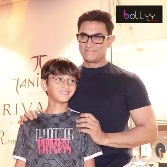 #AamirKhan With #Son At #Tanishq Showroom Buying Jewellery For His Mother In Bandra