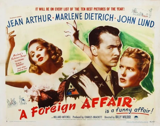 Зарубежный Роман / США, 1948, реж. Билли Уайлдер / HD Video 1080p / A Foreign Affair