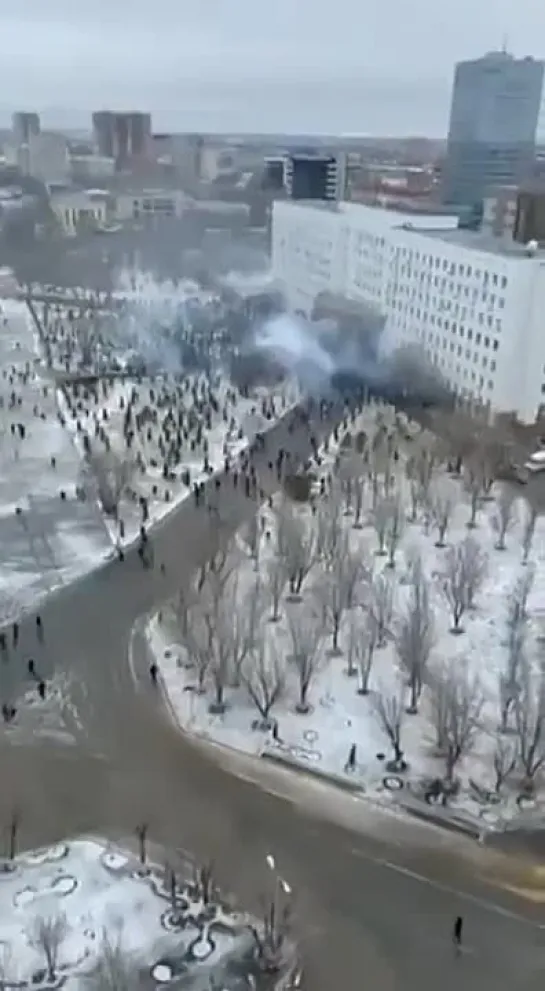 В городе Атырау разгоняют протестующих