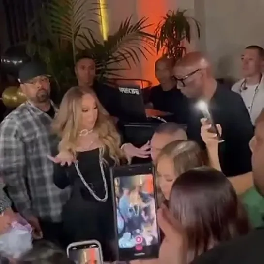 mariah carey at dj eman’s birthday party last night