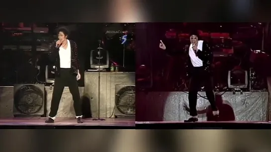 Michael Jackson - Billie Jean Comparison Copenhagen (08_14_1997) VS Auckland (11_09_1996)