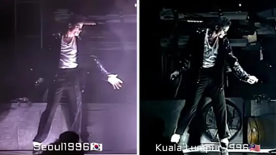 Michael Jackson - Billie Jean Comparison Seoul 1996 VS Kuala Lumpur 1996