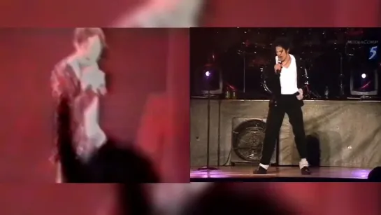 Michael Jackson - Billie Jean - Live in Copenhagen, 1997 [August 14, 1997] (Amateur vs Pro)