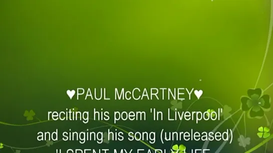 Paul McCartney - (I Spent My Early Life) In Liverpool