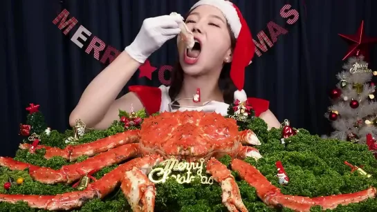 Камчатский краб Merry Christmas🎄 💛🎅 King Crab Seafood Christmas Mukbang