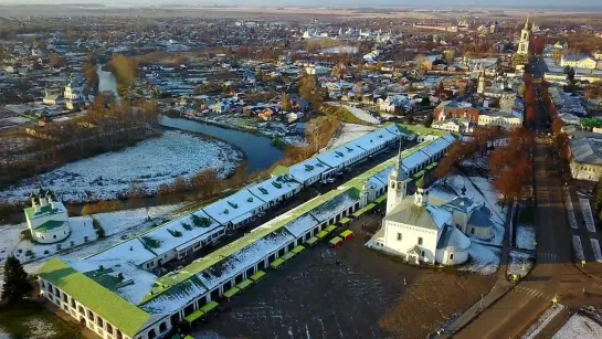 Суздаль с высоты 100 метров полёт по Золотому Кольцу