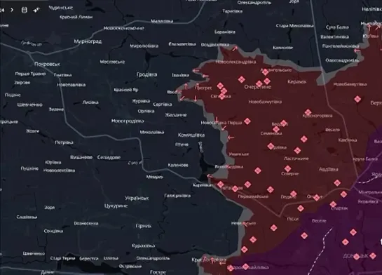 Карта прорыва ВС РФ в Донбассе в динамике