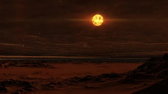 Betelgeuse sunrise from one of its planets