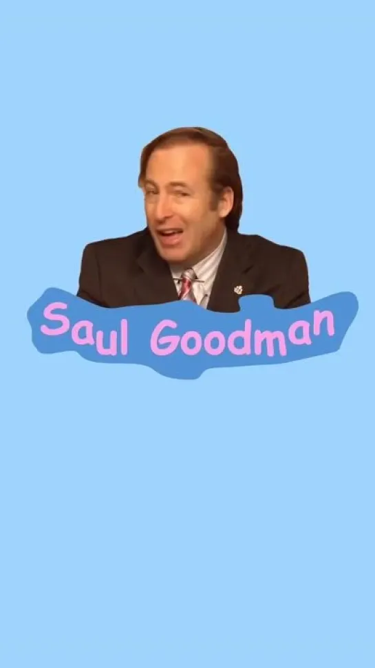 Saul Goodman in the style of Pepe Pig