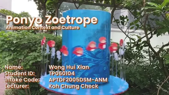 Ponyo Zoetrope Stop-Motion Animation