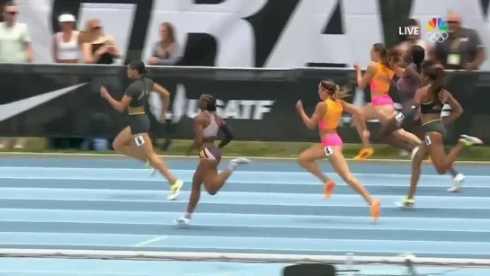 ЛА 200m - 22.07s Sydney Mclaughlin, - 22.32 Abby Steiner PB LA Grand Prix 2024