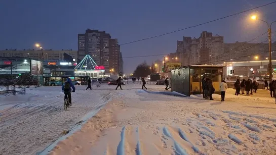 Циклон «Бенедикт». Санкт-Петербург, утро 7:00, 30 ноября.