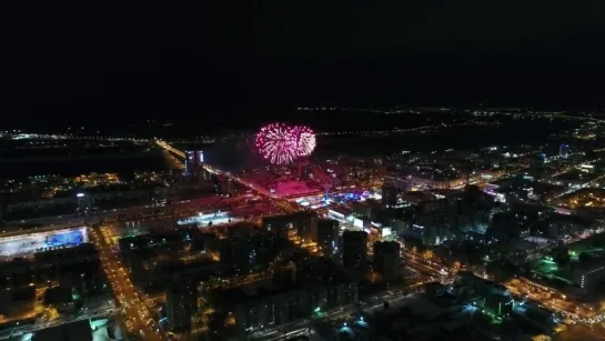 Новогодний фейерверк 01.01.2018 Пермь