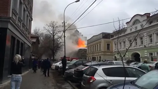 Пожар в центре Перми. Пермская, 66.