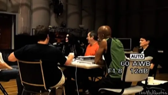 Rare Michael Jackson laughing  (This is it meetin)