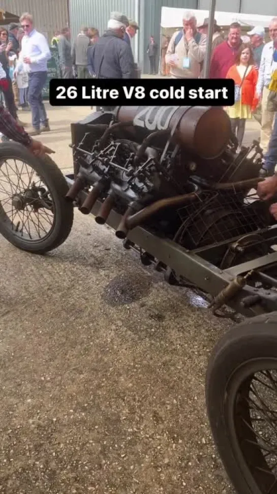 26 litre V8 land speed record car with over 1000lbs.ft torque cold start at the Goodwood Members Meeting. Once the fastest car i