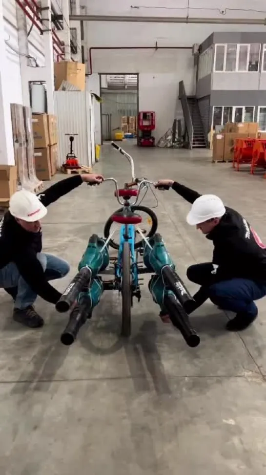 Makita blowers on a two-seater bike! -